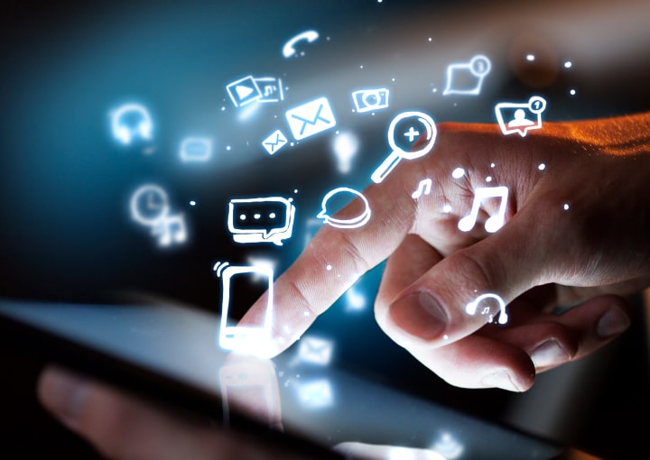 Social media design illustration.
