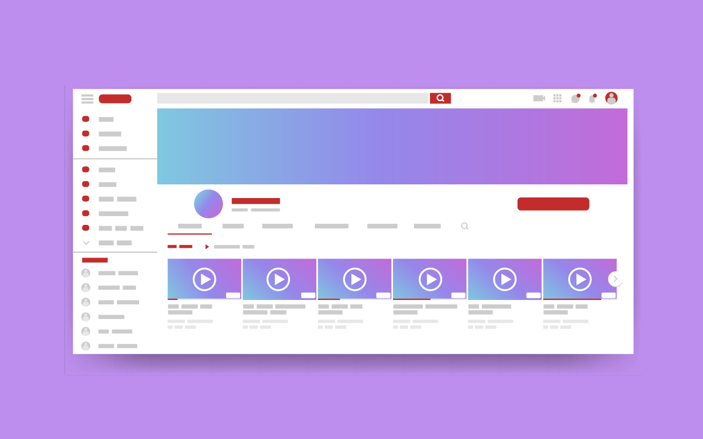 YouTube dimensions mockup.