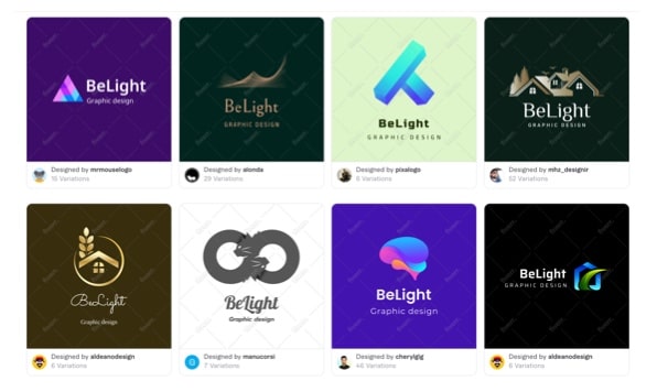 Logos designed with Artificial Intelligence.