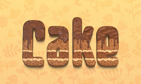 Realistic food typography graphics.
