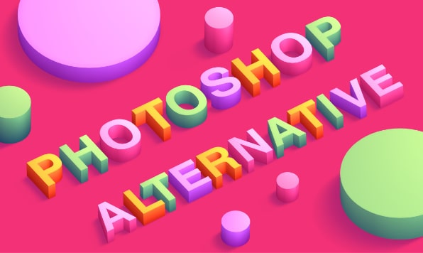 Photoshop alternative 3D text.