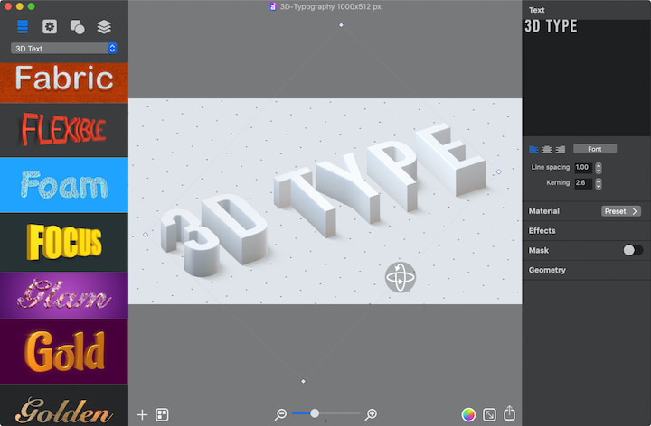 3D text in Art Text.