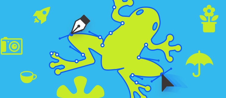 Draw and edit logo shapes.