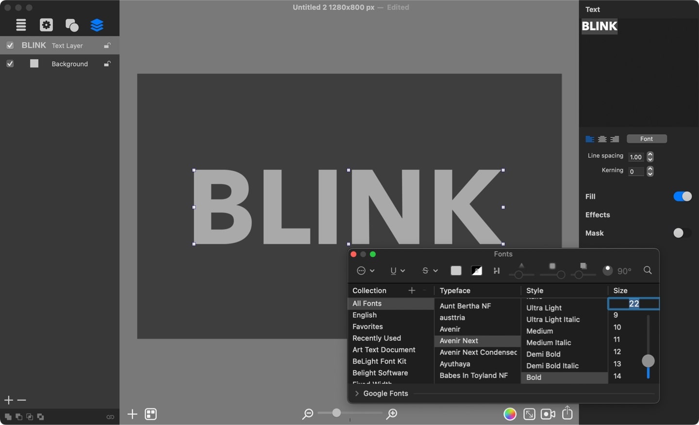 Customizing 2D text.