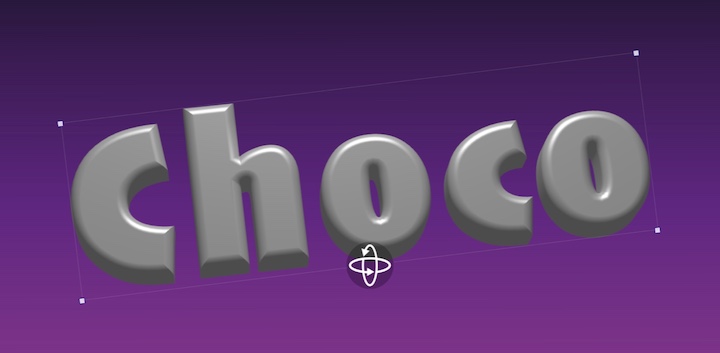 3D text rotation wheel.