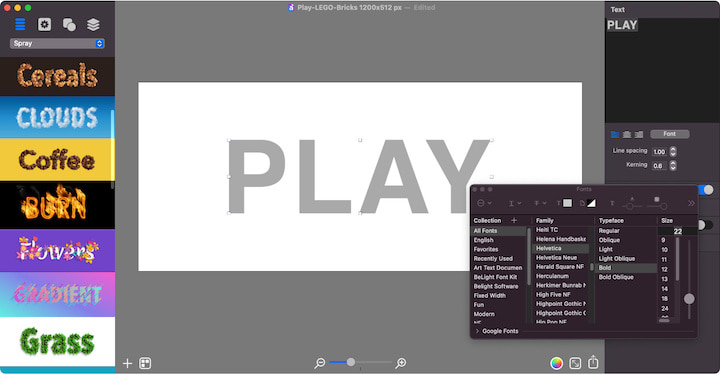 Customizing 2D text