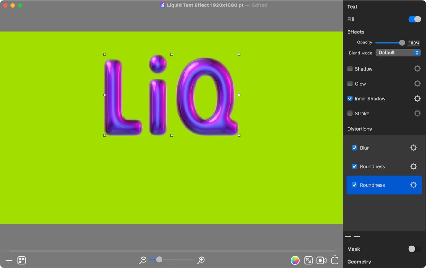 Working with text distortion effects.