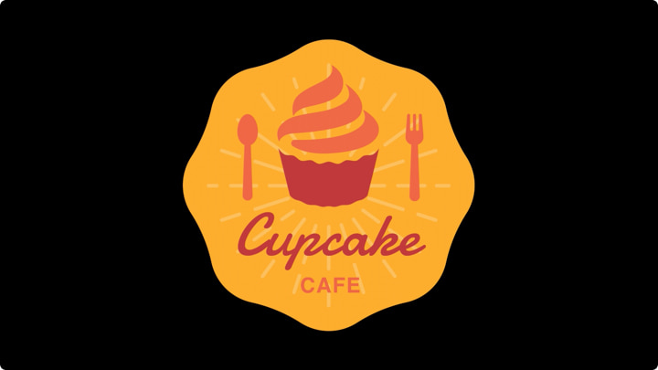 Cupcake cafe logo.
