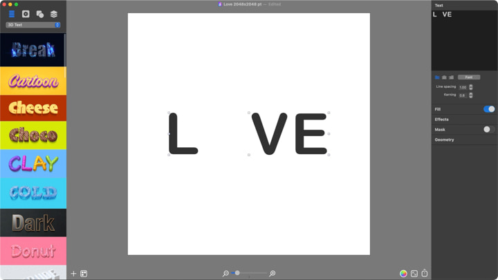 Love logo empty O.