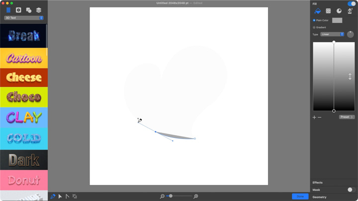 Love logo vector drawing.