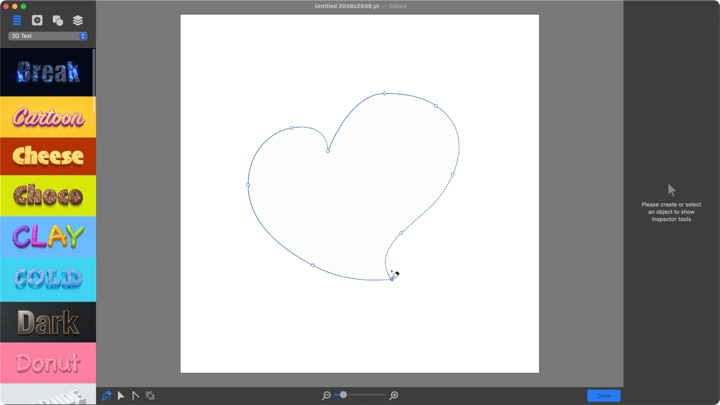 Love logo vector heart shape.