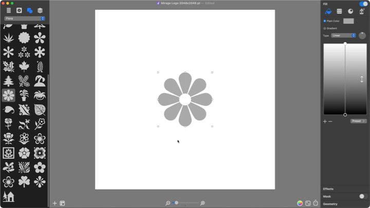 Mirage hotel logo flower shape.