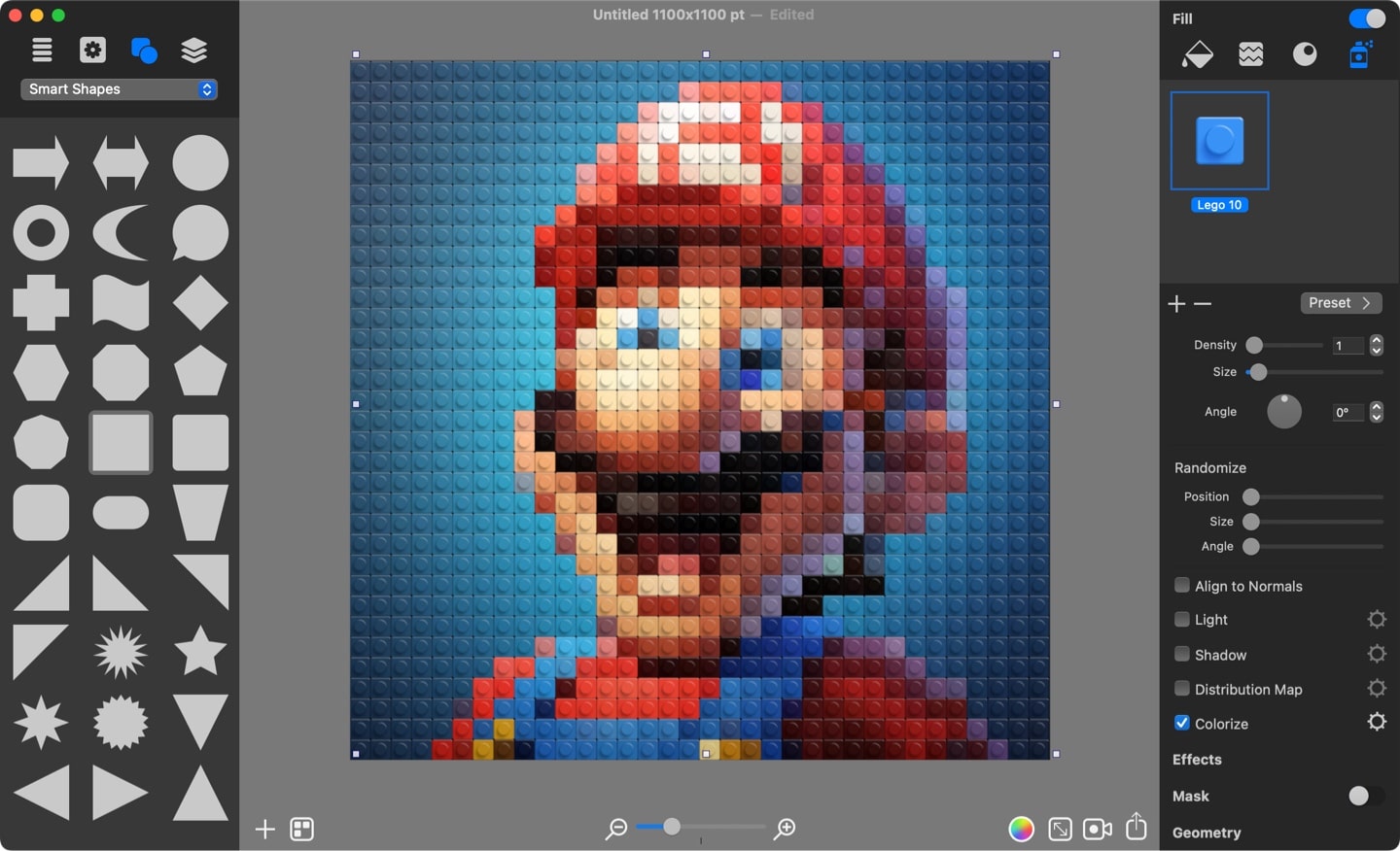 The Colorize tool for Spray Fill.