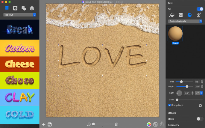 Applying Shading Material to text