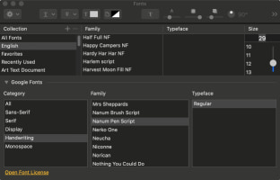 Choosing a font