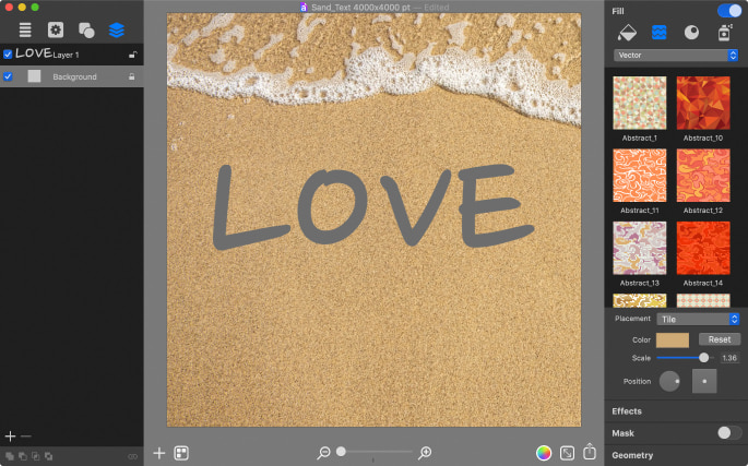 Adding a sandy beach background