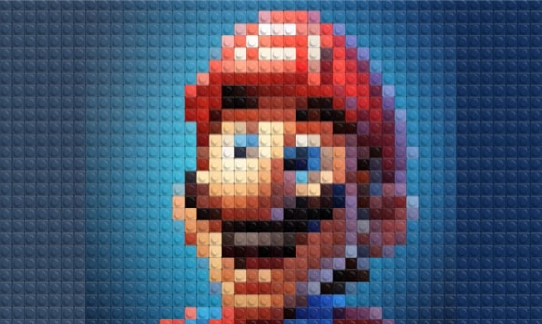 Mario photo composed with Lego.