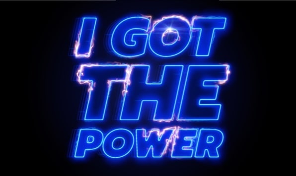 Electric shock text animation.