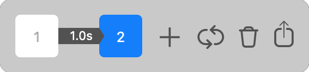 Two keyframes are added.