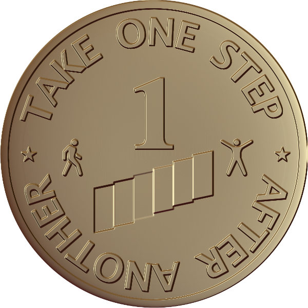 An example of a medal crated with help of a bump map.